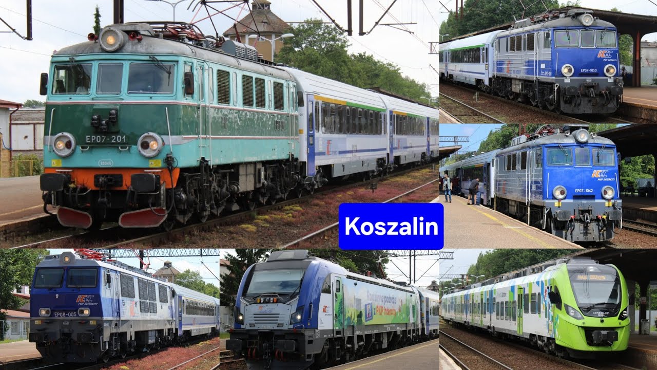 Pociągi na stacji Koszalin IC, EIC, PolRegio