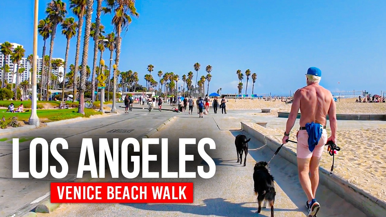 LOS ANGELES, USA 🇺🇸 The Most Famous Beach | 4K Walking Tour