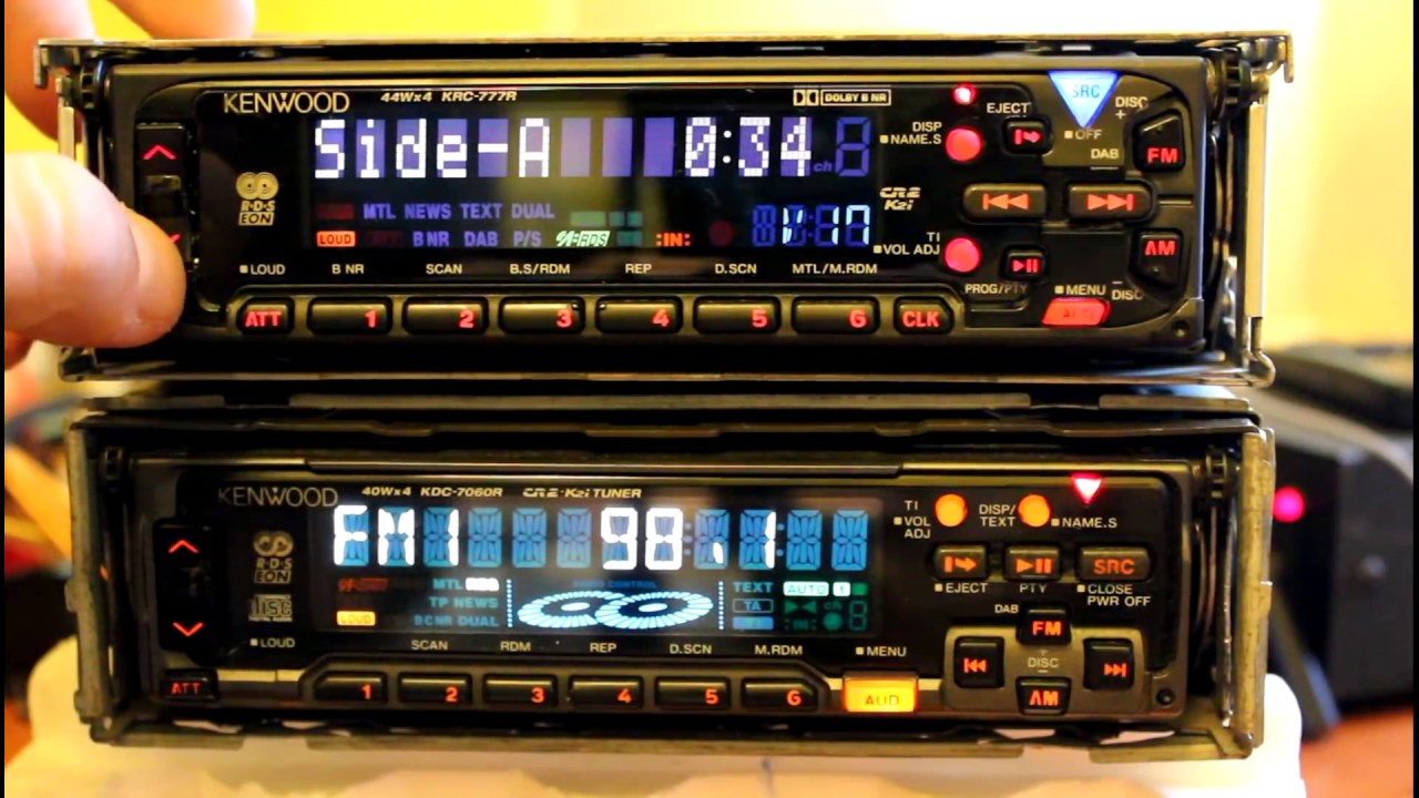 Kenwood KRC-777R cassette & KDC-7060R cd player car stereo
