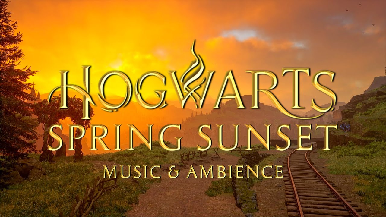 Spring Sunset at Hogwarts - Harry Potter Music & Cozy Spring Atmosphere