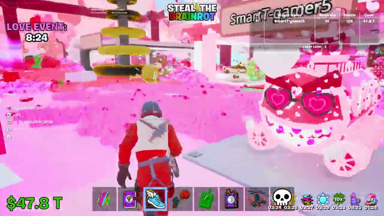 Admin Abuse in Steal the brainrot in Fortnite! (February 14th, 2026)