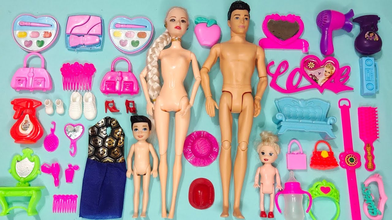 8 Minutes Satisfying with Unboxing Barbie Family Playset, Doll Dressup Set Toys ASMR | Review Toys 