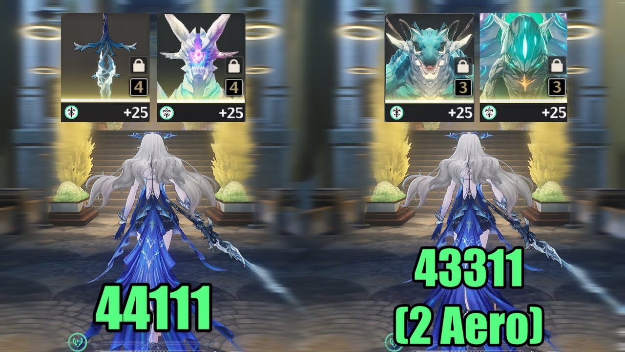 Cartethyia 44111 Vs 43311 (2 Aero Dmg Bonus) |Signature Weapon| || WUWA