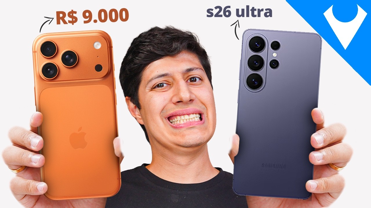 Galaxy S26 ULTRA vs iPhone 17 PRO MAX! Qual o melhor? Testei TUDO!