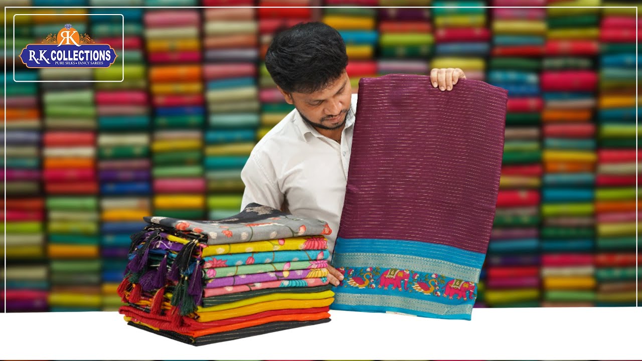 Soft Semi Dola Silk And Georgette Sarees I Wholesale Shop I@Rkcollectionssarees