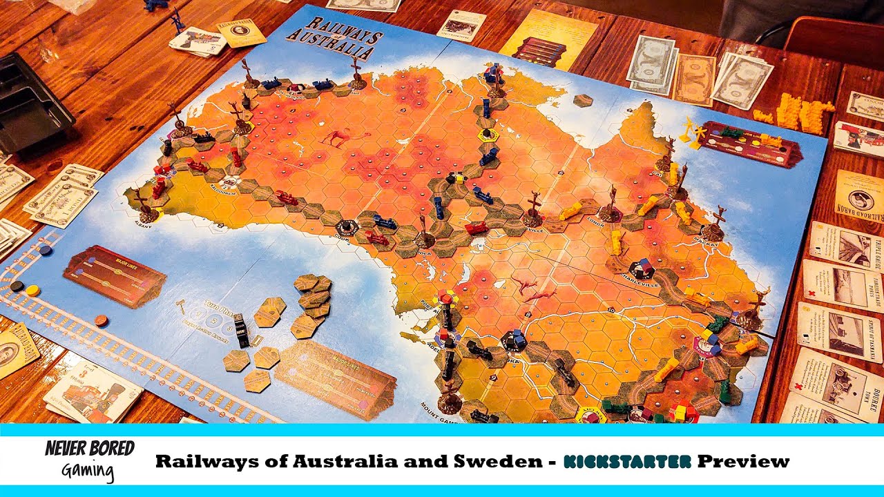 Railways of Australia and Sweden - Kickstarter Preview (Board Game)