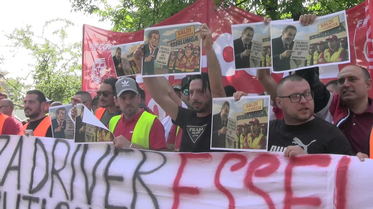 Milano, presidio autisti Esselunga: 