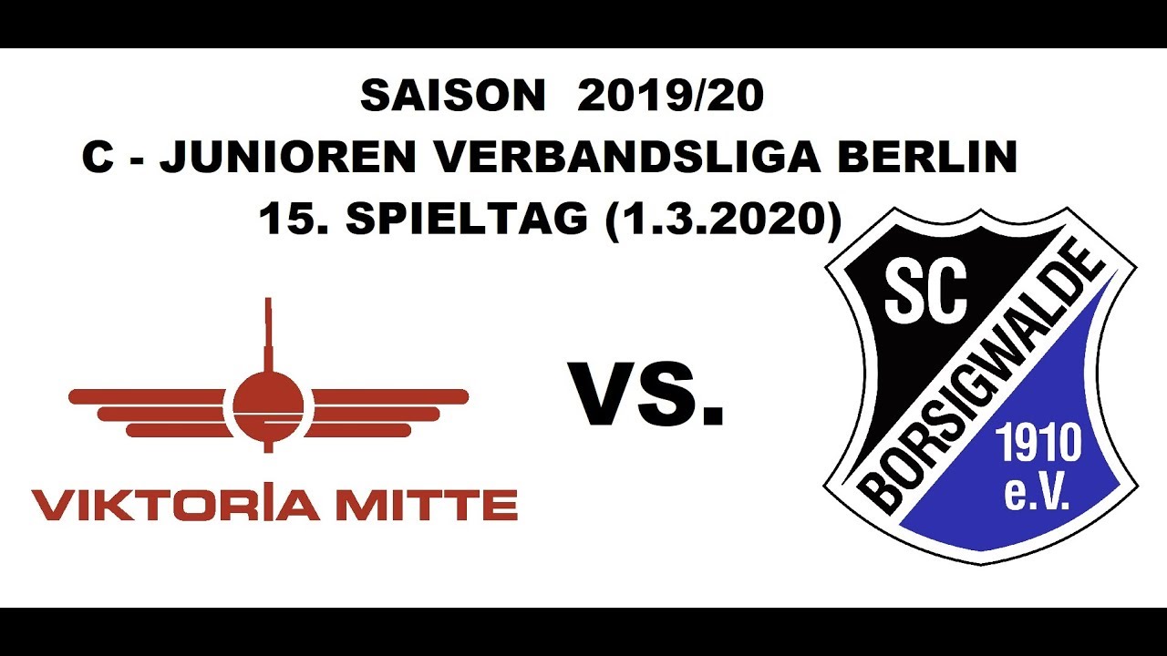 Saison 2019/20 C-Junioren Verbandsliga Berlin SV R-W Viktoria Mitte vs. SC Borsigwalde (1.3.2020)