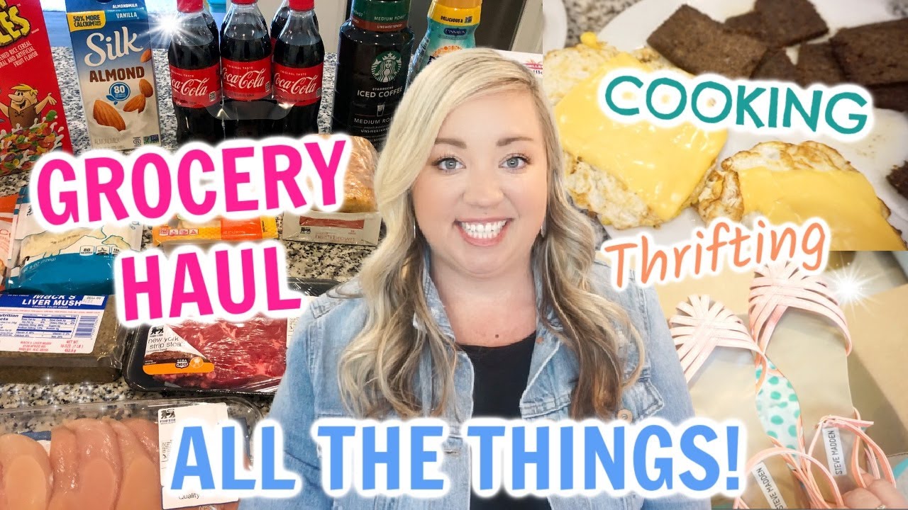 DAY IN THE LIFE | GROCERY HAUL AND COOK WITH ME | SPRING STYLE THRIFT HAUL | JESSICA O'DONOHUE