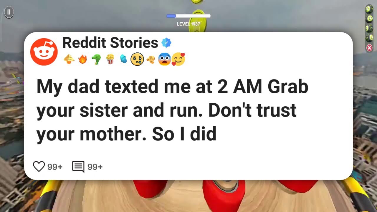 My dad texted me at 2 AM Grab your sister and run. Don't trust your mother. So I did #reddit 