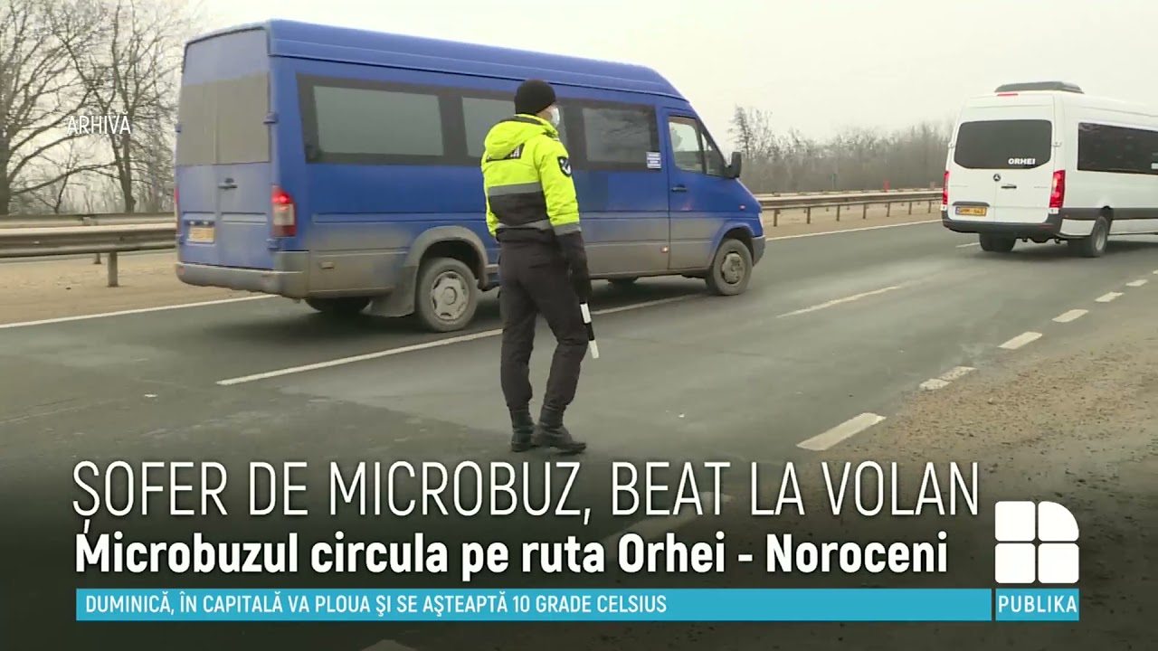 Un șofer de microbuz de pe ruta Orhei - Noroceni, prins beat la volan
