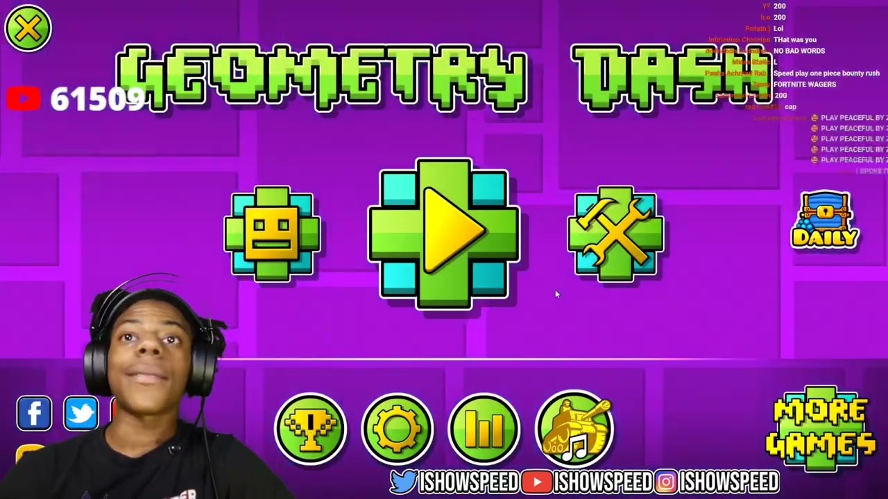 IShowSpeed Plays Geometry Dash