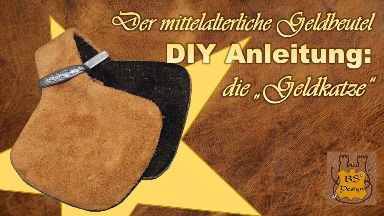 DIY Mittelalter Geldkatze aus Leder - mit Schnittmustererstellung