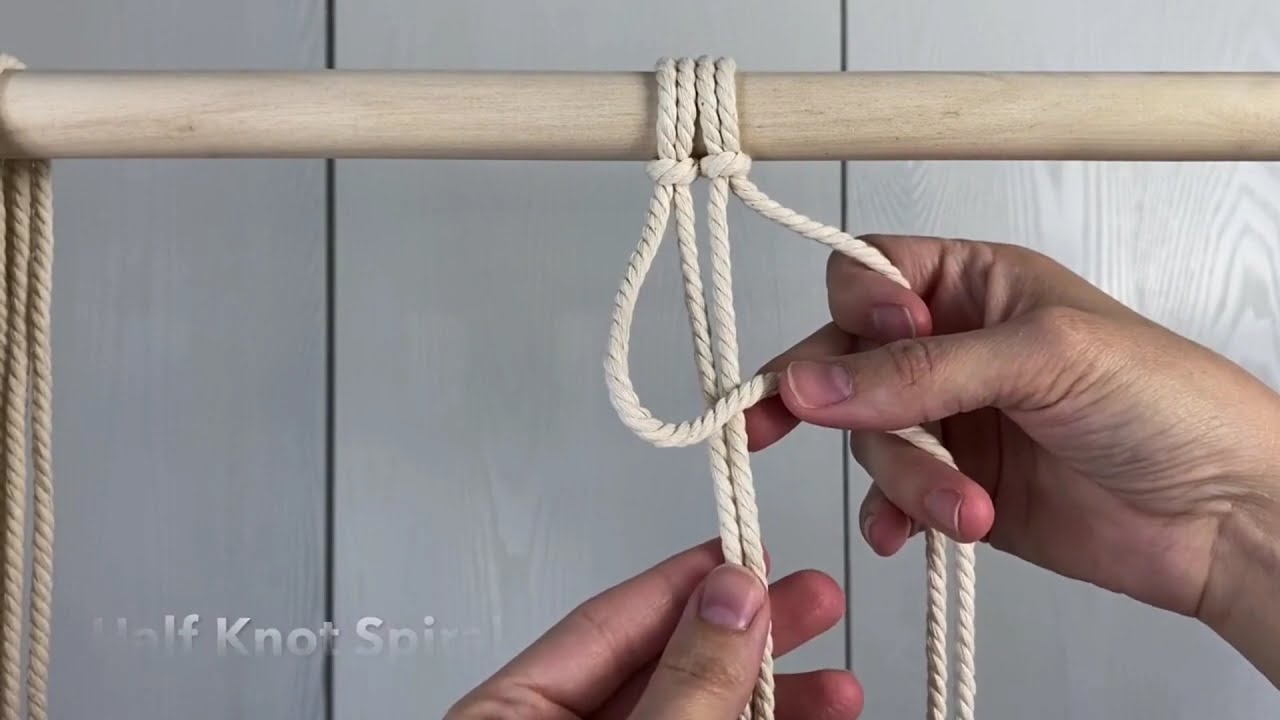 How To Tie a Spiral Knot or Spiral Stitch - Macrame Series