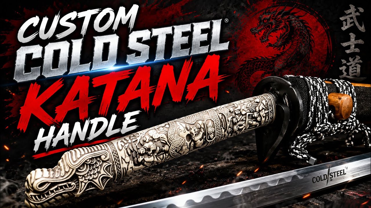 Part 2, Cold Steel Katana Machete, custom handle 
