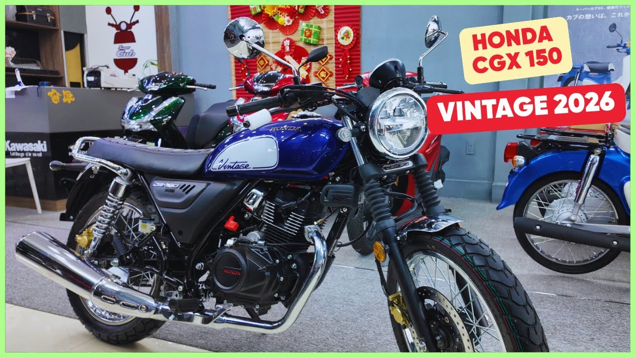 Honda CGX 150 Vintage 2026 màu xanh - các anh mình đặt em giao toàn quốc