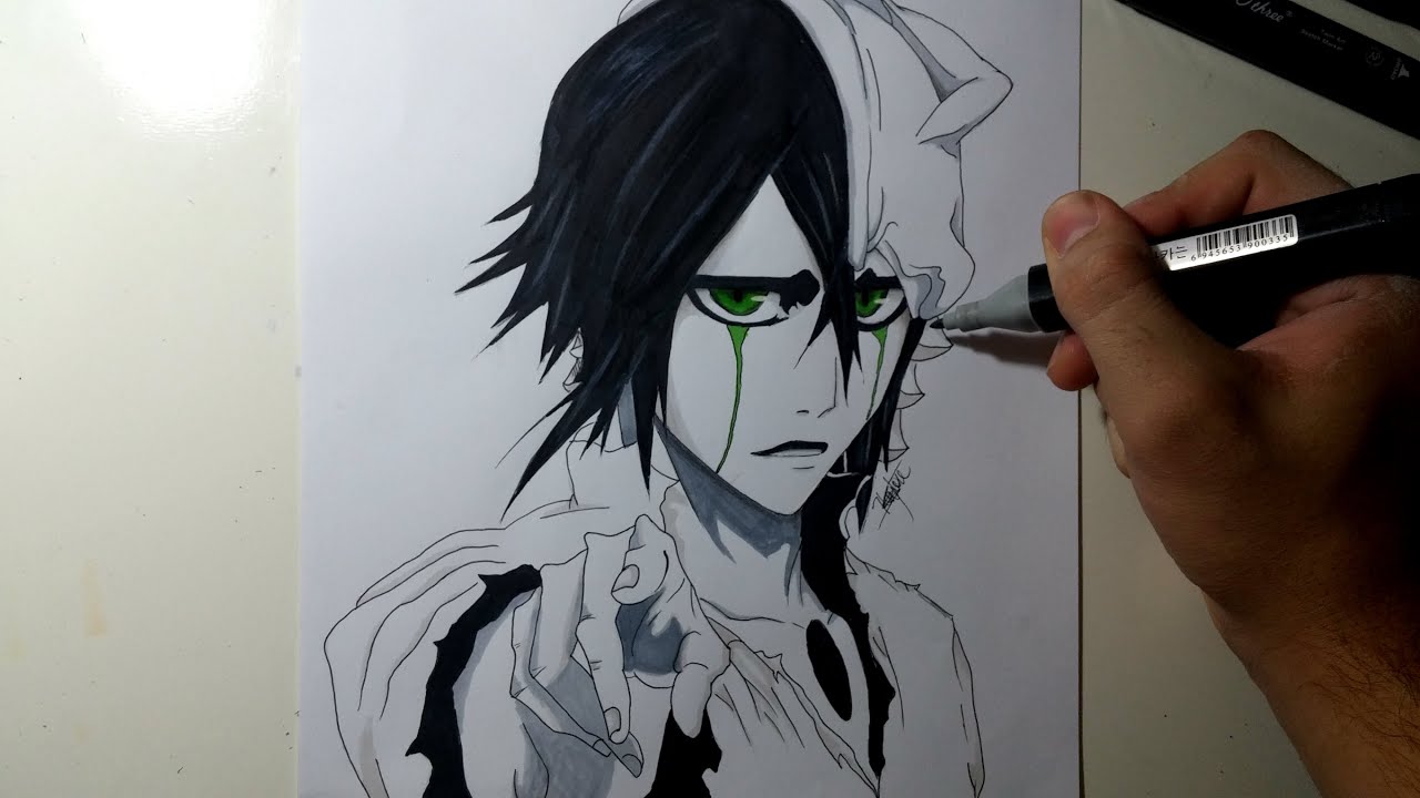 Drawing Ulquiorra Schiffer from BLEACH