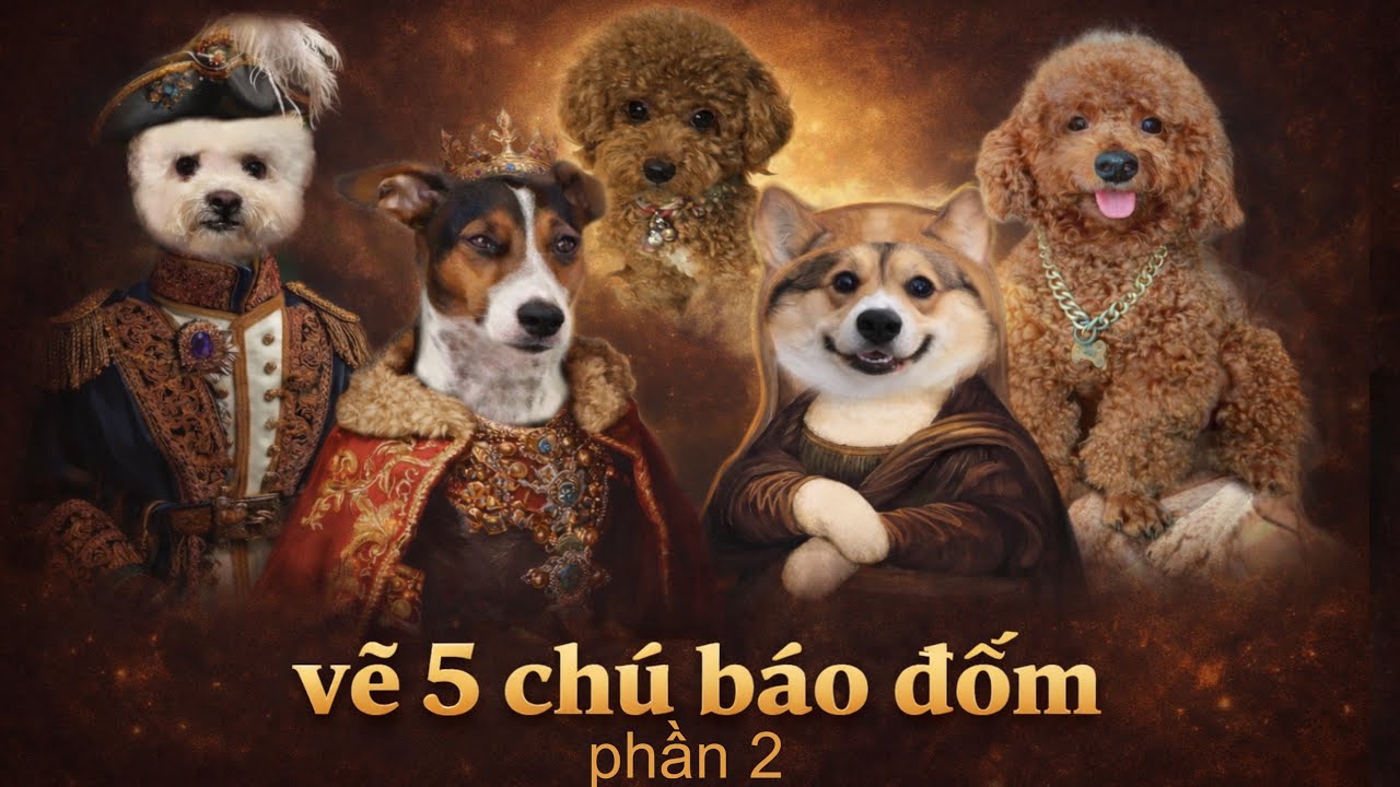 VẼ 5 CHÚ BÁO ĐỐM - phần 2 