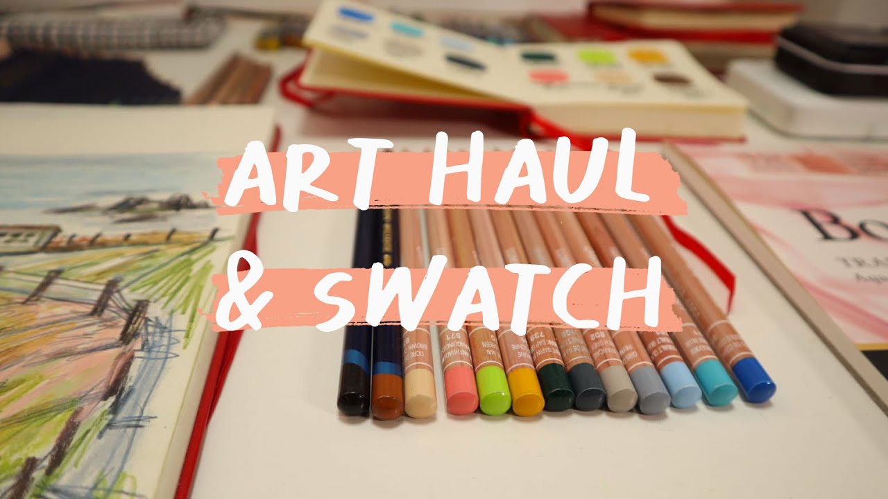 Art Haul + Swatch ПЛЮС мини-экскурсия по стене моей студии | Карандаши Luminance