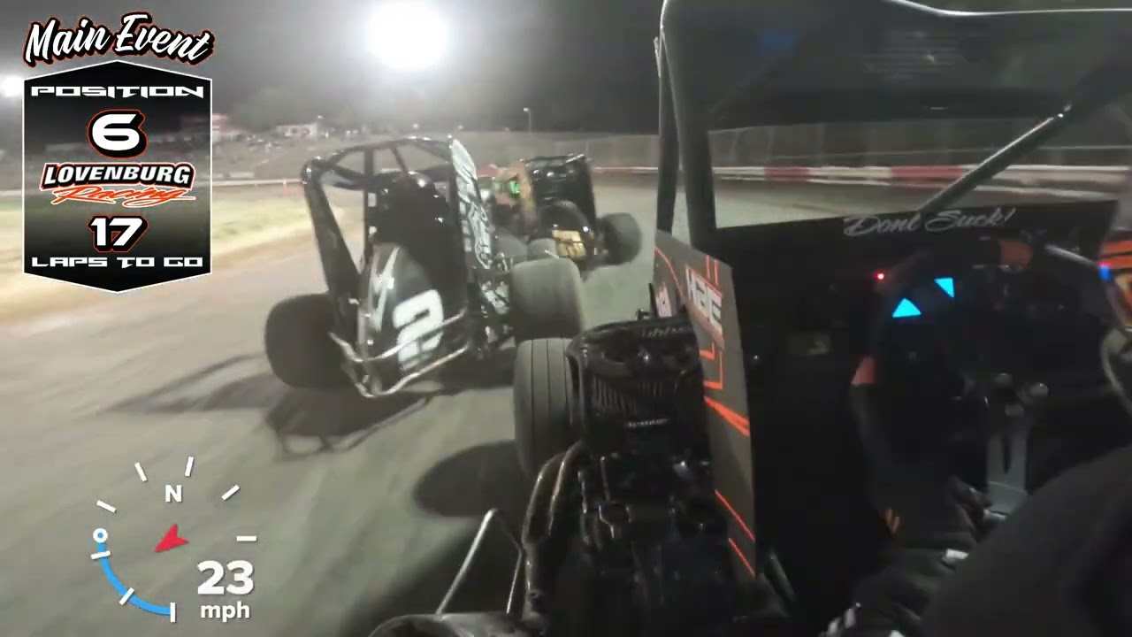 California Speedweek Night #1- Plaza Park Raceway 6/30/23 Outlaw Non-Wing Main GoPro- Cash Lovenburg