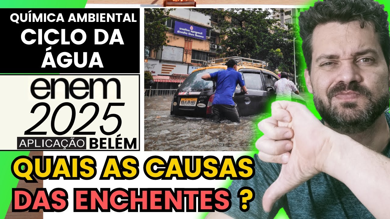 ✏️ENEM 2025 BELÉM | A vazão do Rio Tietê na capital paulista aumentou de 174 m3/s no início do