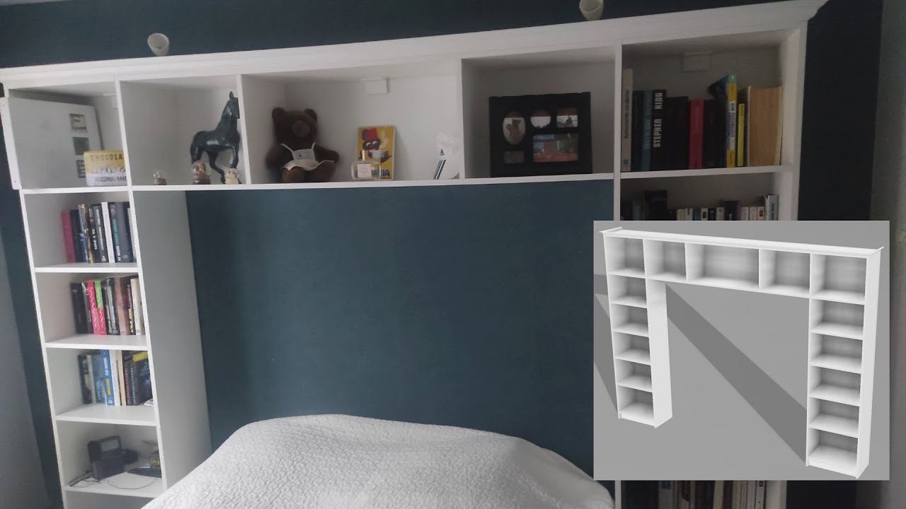 Fabriquer une tête de lit bibliothèque