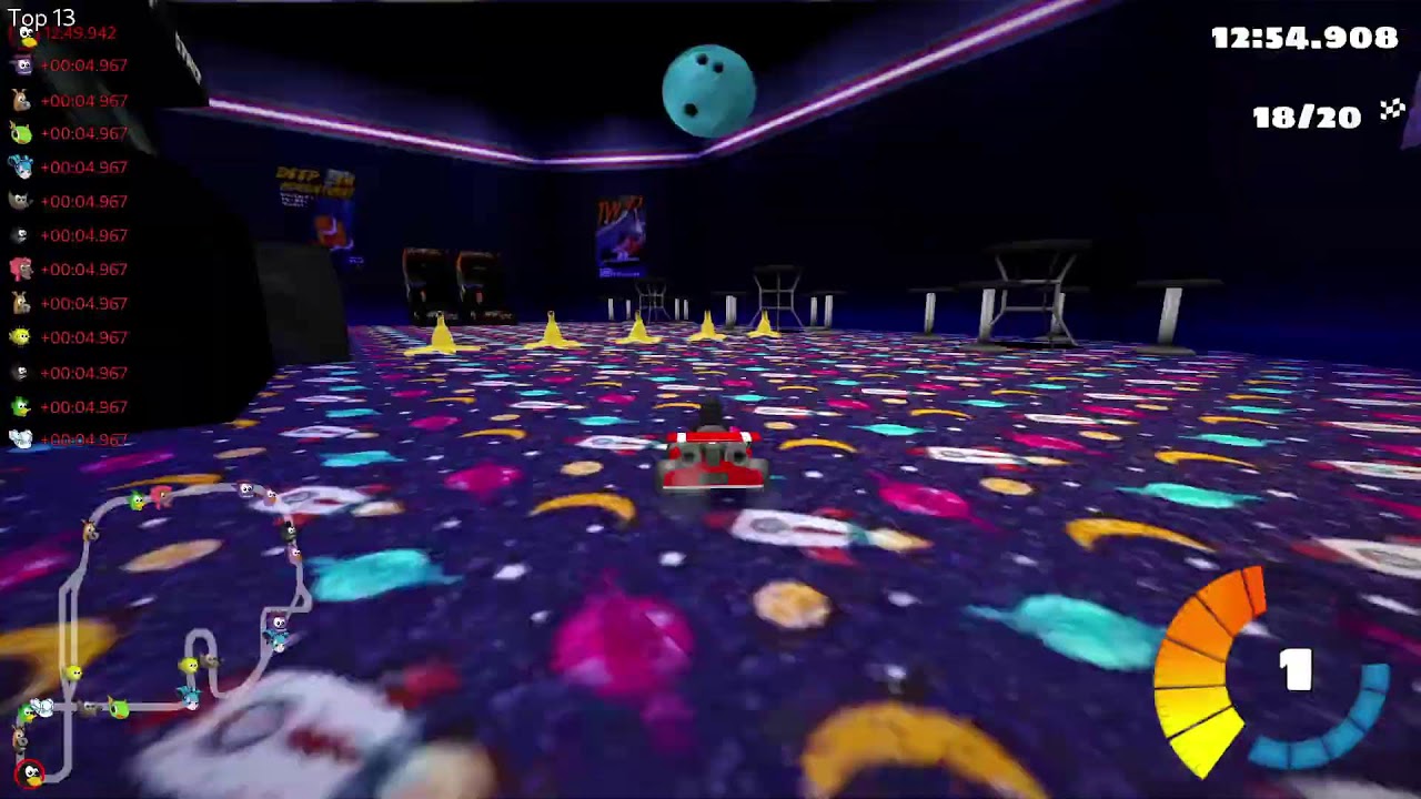 SuperTuxKart - Game Room 1, 20 laps, expert