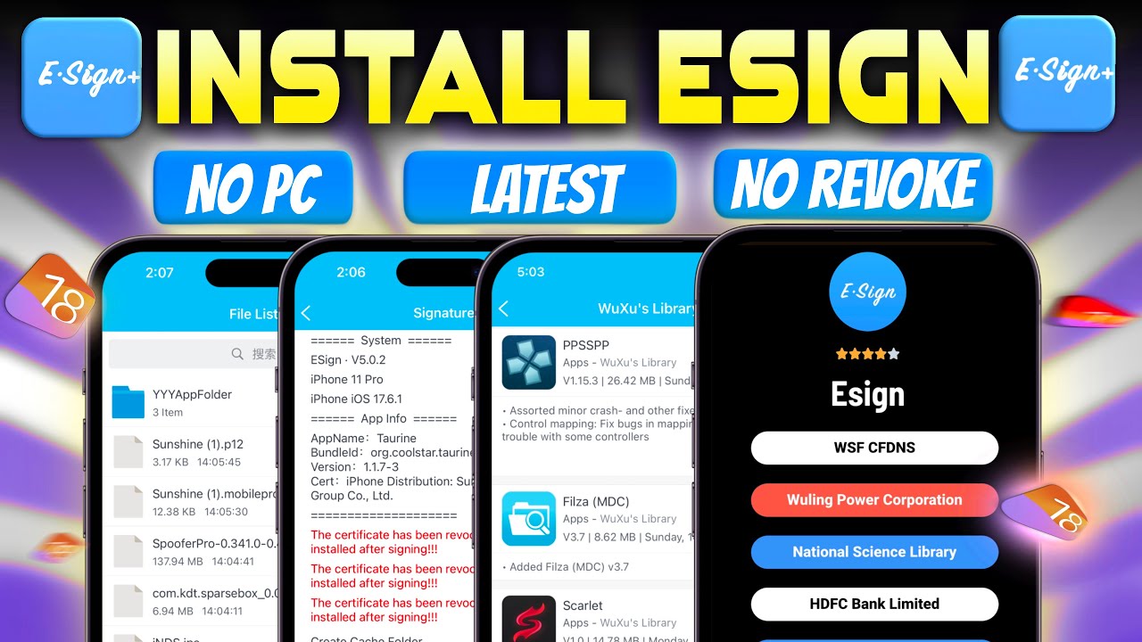 Esign iOS Guide 2025 : Unlimited Sign & Sideload IPA (No PC)