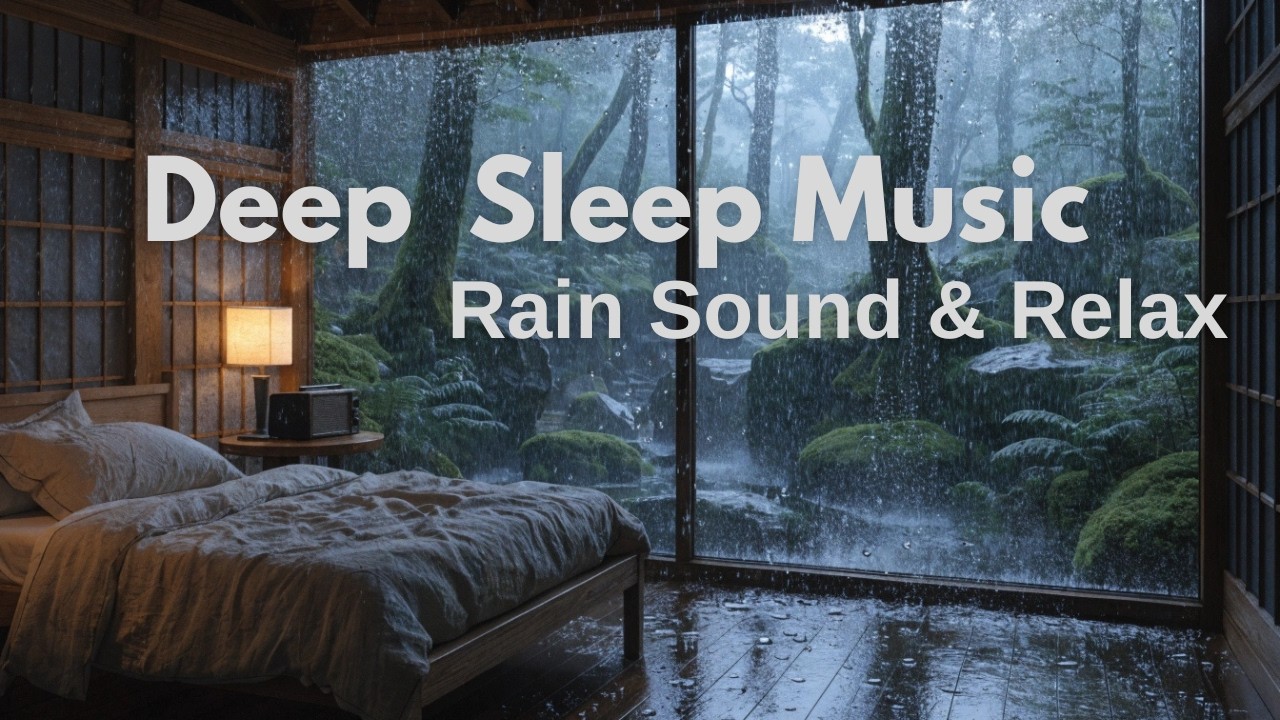 Relax with soft rain sounds in a warm wooden room. 3 hours of pure calm.