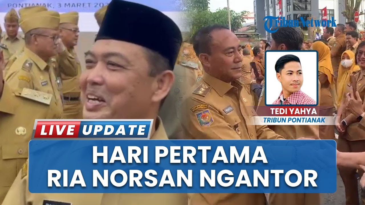 Ngantor Perdana Gubernur Kalbar Ria Norsan, Warga Bahagia: Selamat Datang di Bumi Khatulistiwa