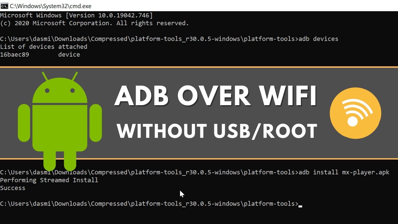Подключите ADB по WiFi без USB/рута