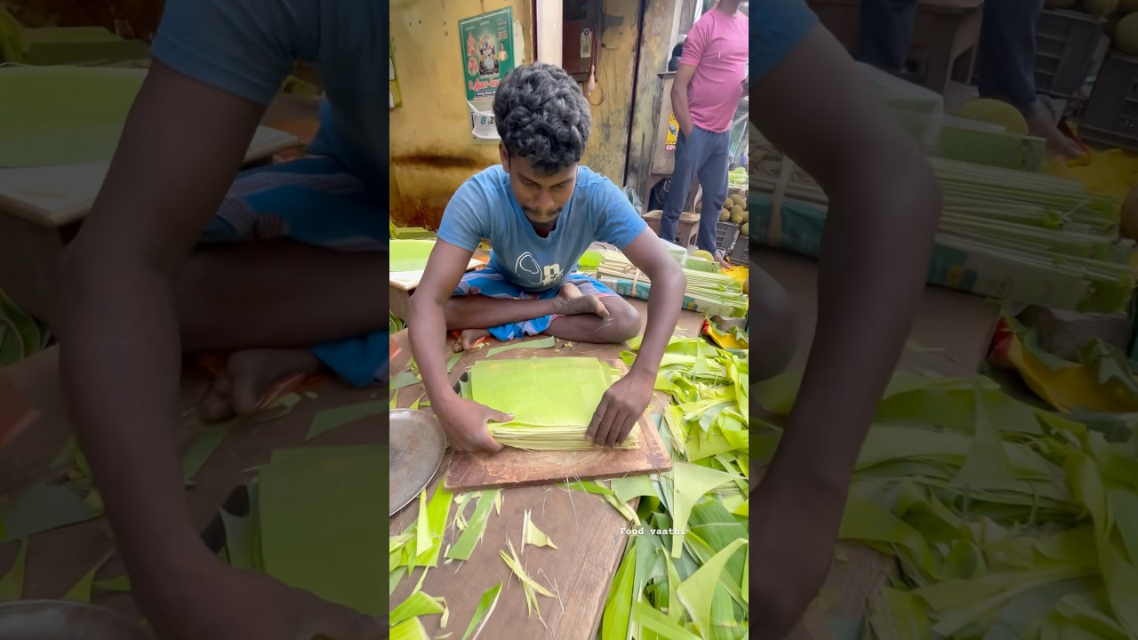 Speed cutting banana leaf