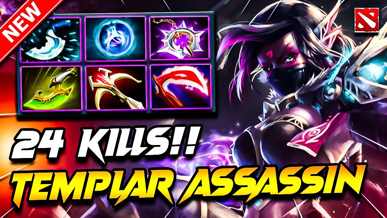 Dota 2 TEMPLAR ASSASSIN Gameplay | x24 Kills!! Templar Assassin DOTA 2 Carry Build Pro Gameplay 7.39