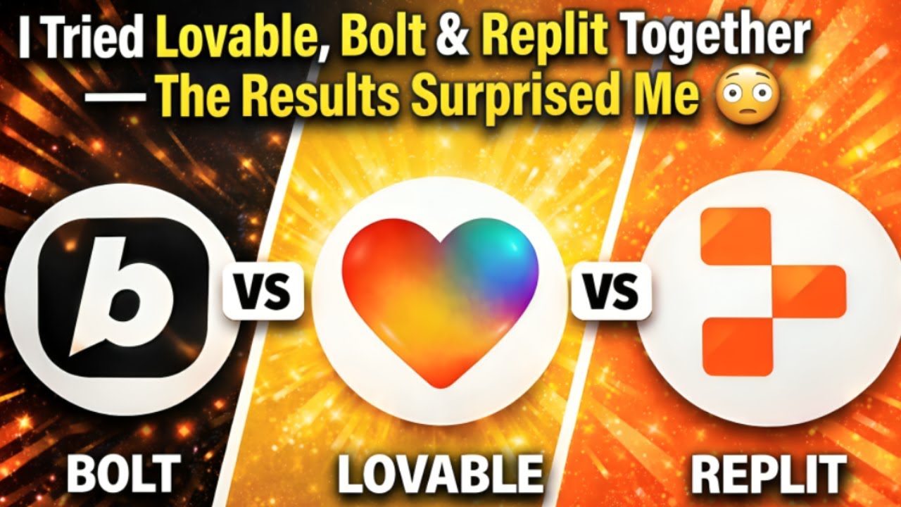 I Tried Lovable, Bolt & Replit  - The Results Surprised Me 😲