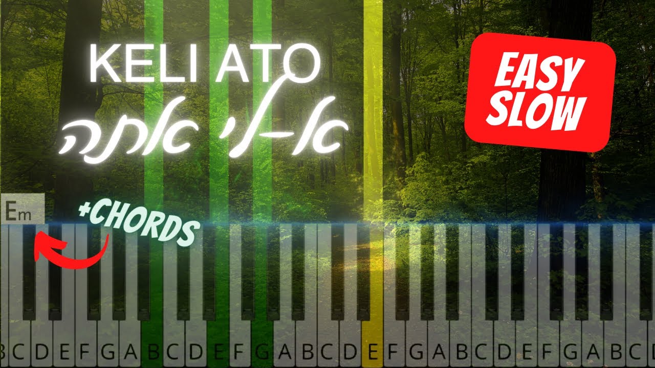 How to play Keli Ato | Lubavicher Nigun | Easy tutorial with chords | א-לי אתה