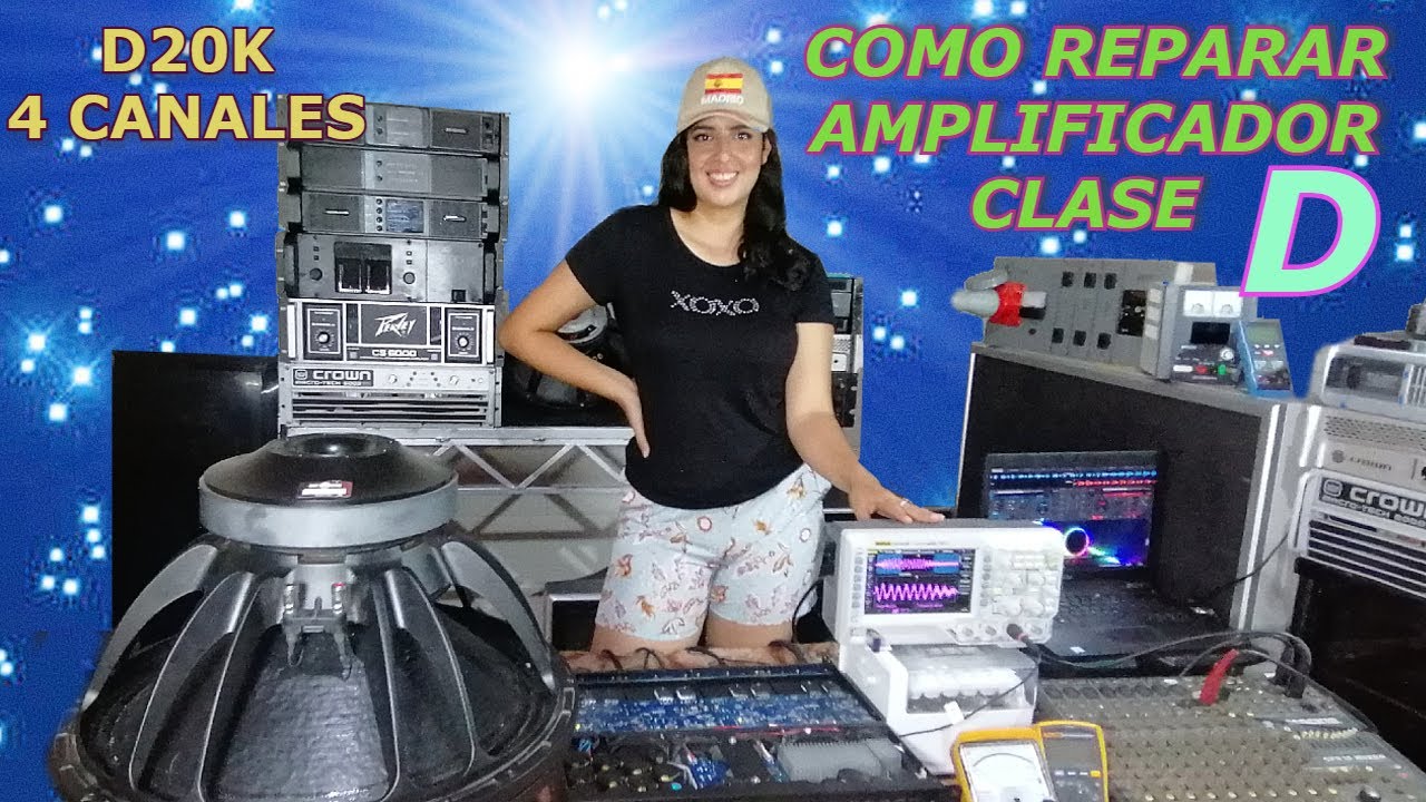 COMO REPARAR AMPLIFICADOR CLASE D DE ALTA POTENCIA  💥 D20K DE 4 CANALES , PRUEBA DE SONIDO 🔊✨