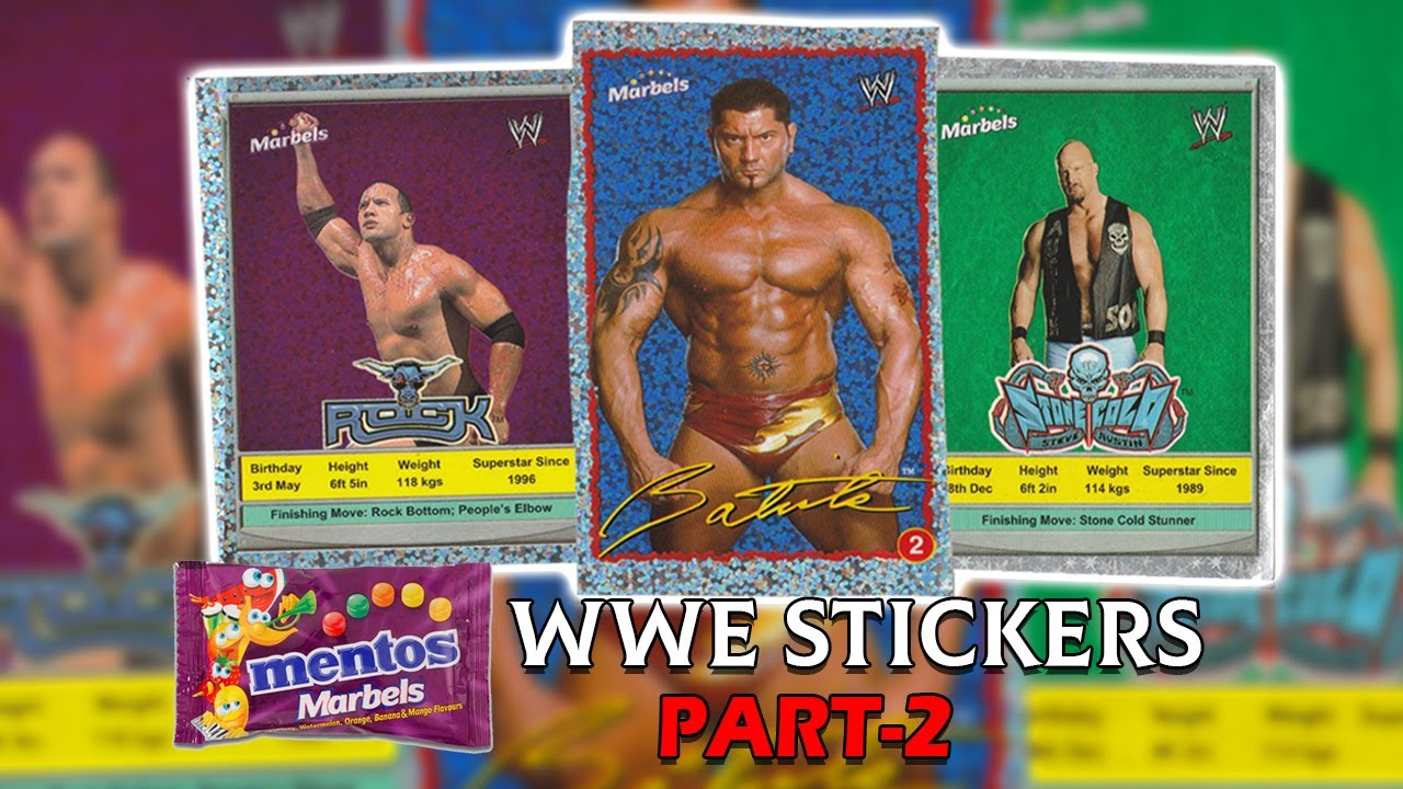 WWE MARBLES STICKERS 2003 | PART 2