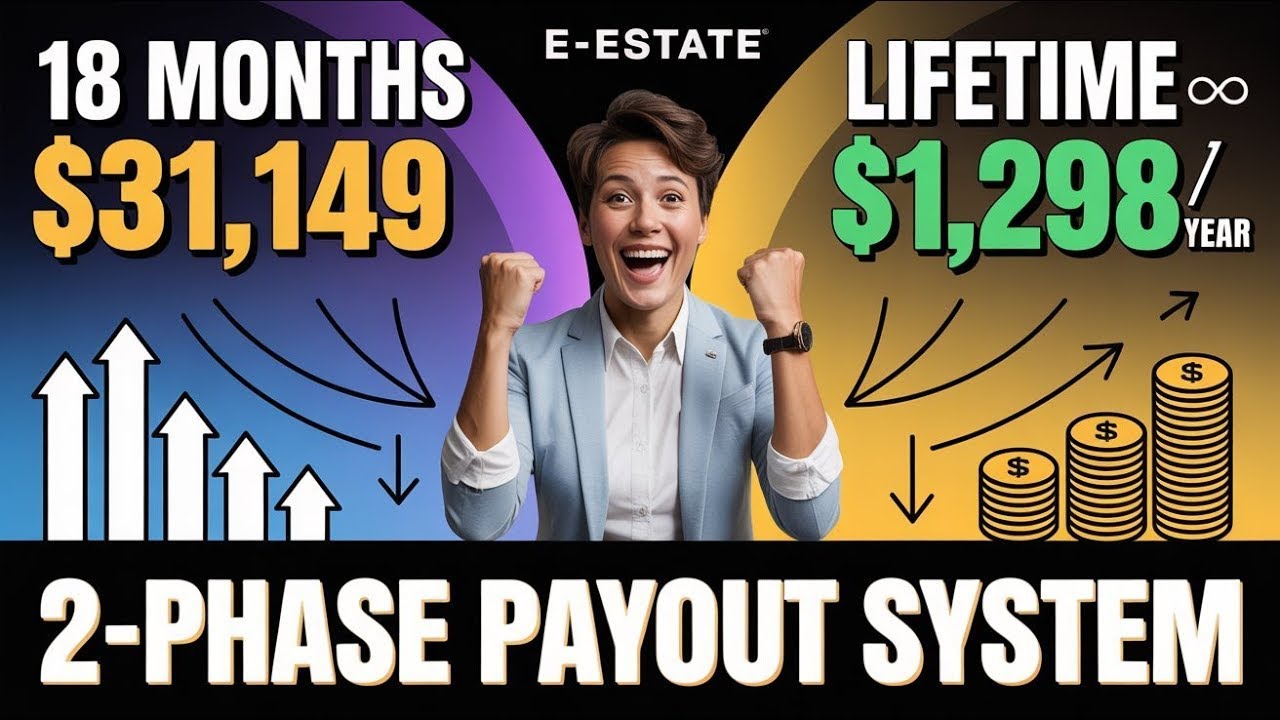 E-ESTATE Two-Phase Payout System Explained | Earn Passive Income for Life