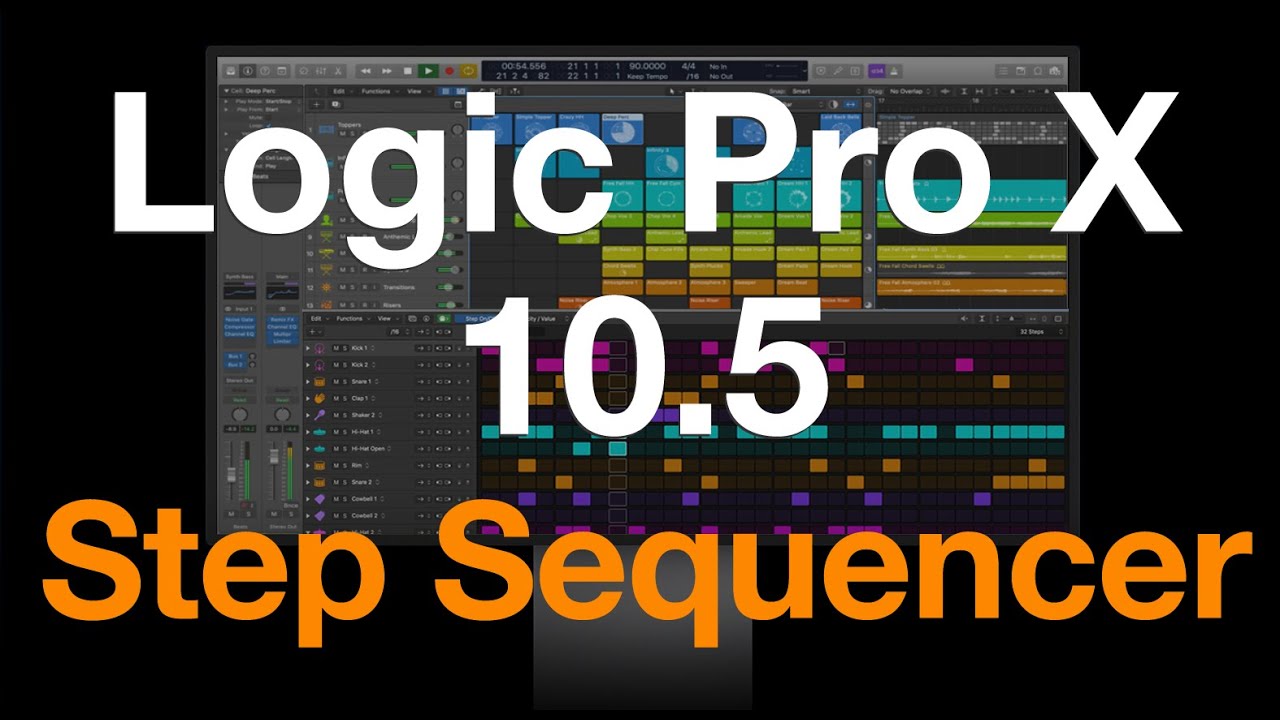 Учебник 1 пошагового секвенсора Logic Pro X 10.5: Вводные функции и макет