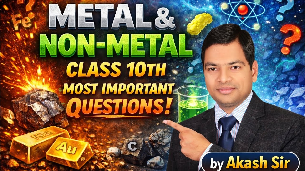 MOST IMPORTANT QUESTIONS OF CHAPTER METAL AND NON METAL CLASS 10th