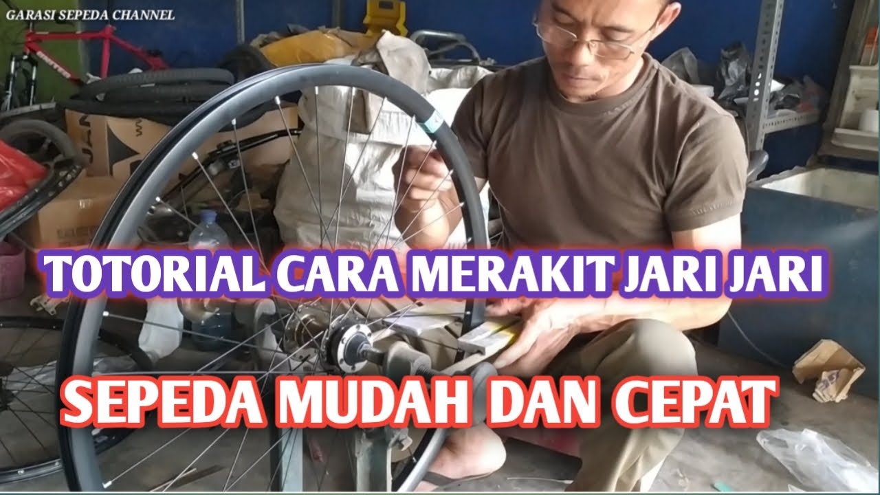 Cara merakit jari jari Sepeda mudah dan cepat