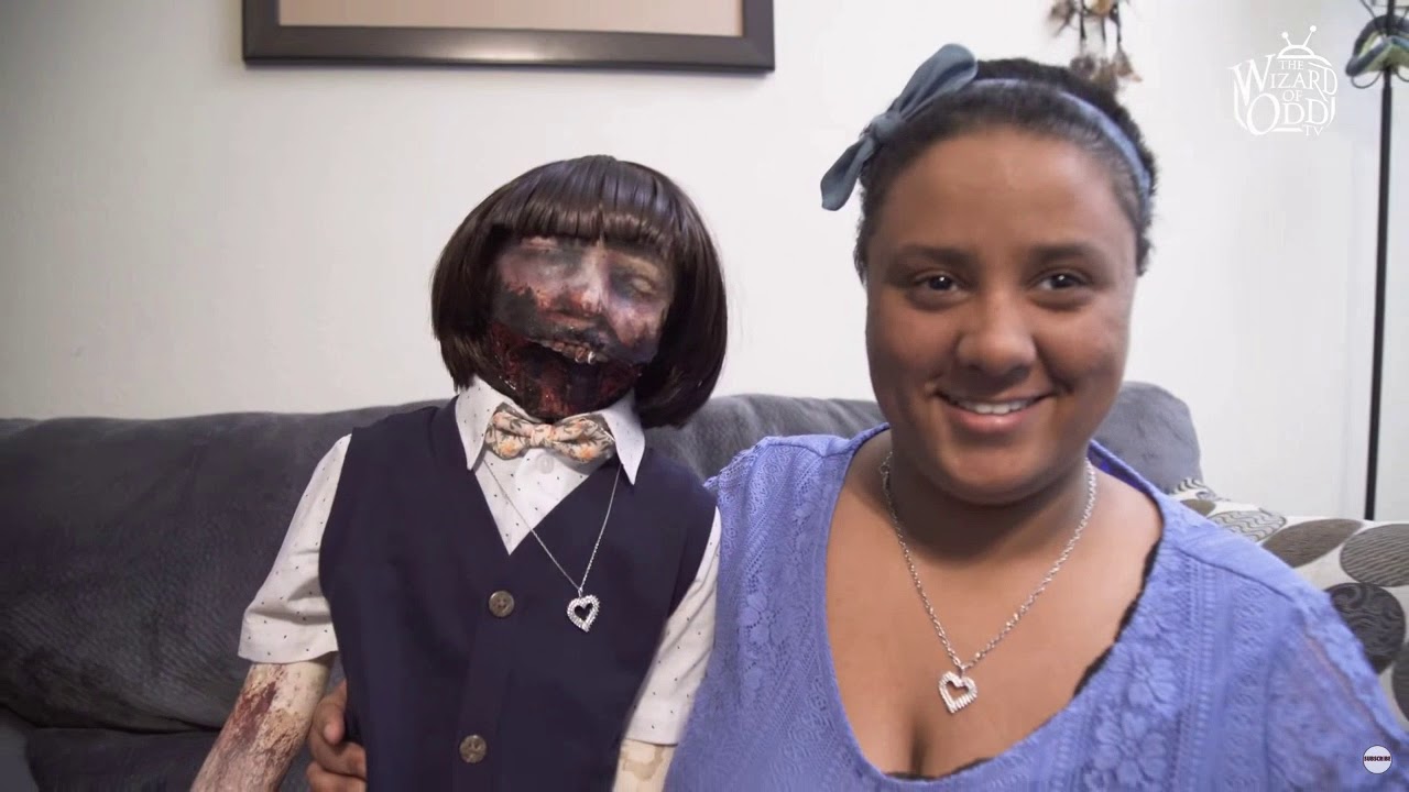 Woman in LOVE with a doll...
