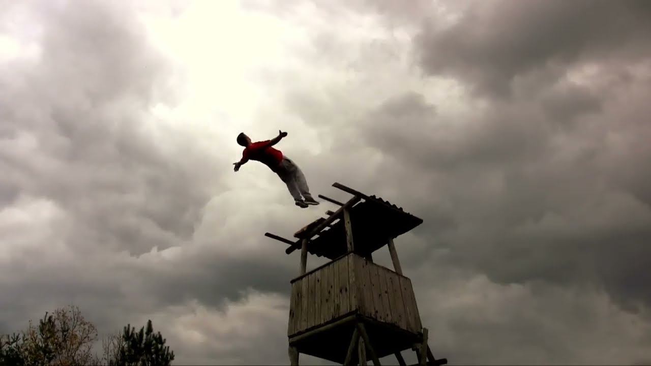 Dominik Sky - Insane Backflip From a Watchtower 7m (23 feet) (HD)
