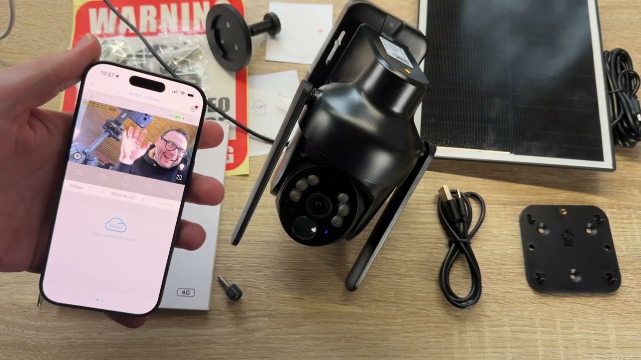 SEHMUA 4G LTE Überwachungskamera Aussen Solar 2K PTZ Kabellose Kamera Ohne WLAN Unboxing & Anleitung