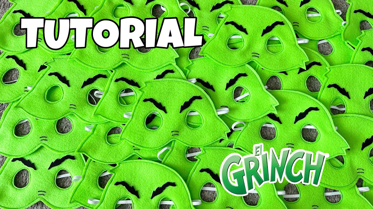 TUTORIAL / Como hacer máscara del Grinch / Antifaz