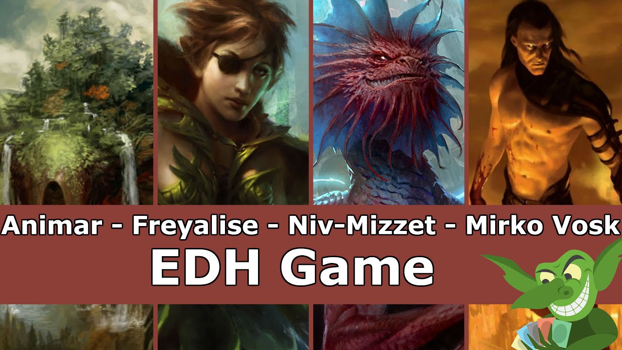 Animar vs Freyalise vs Niv-Mizzet vs Mirko Vosk EDH / CMDR game play for Magic: The Gathering