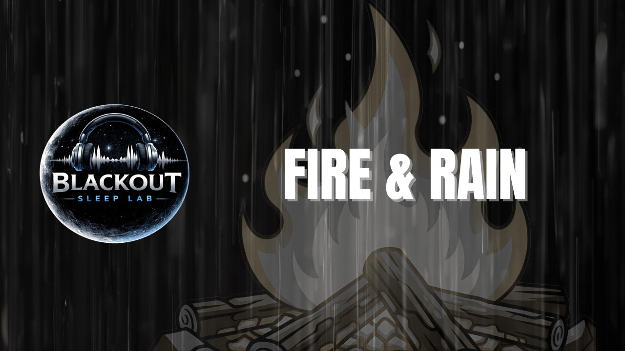 Fire & Rain Black Screen 9 Hours | Blackout Sleep Lab