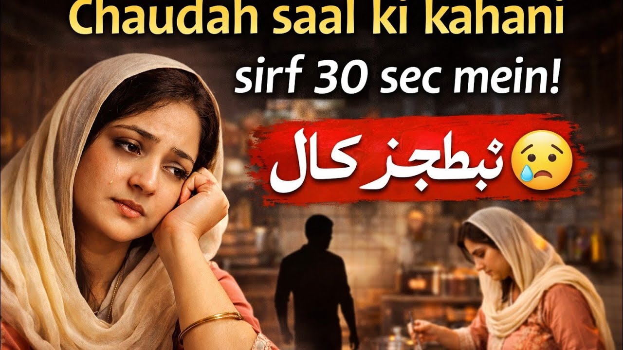 Matar Walay Chawal Banate Banate Dil Ka Dard 😢 | Emotional ShortChaudah Saal Ki Kahani Sirf 30 S 💔