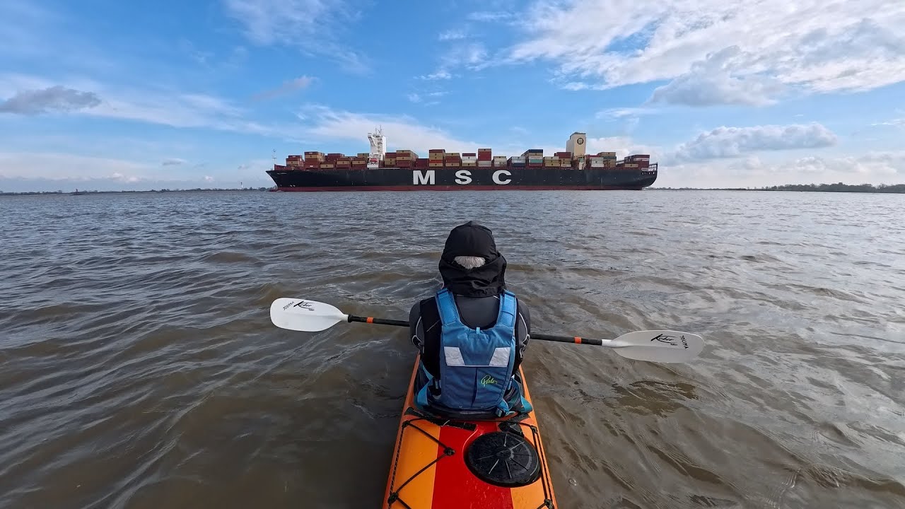 Kajak - ELBE   /   Zwischen Neßsand und Krautsand - Kayak