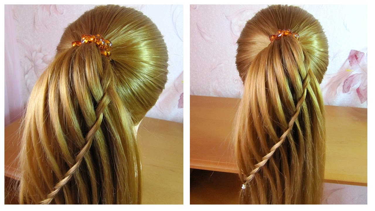 Tuto coiffure queue de cheval originale 🌸 Coiffure tresse facile a faire soi meme